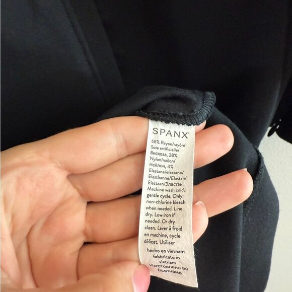 SPANX Perfect A-Line 3/4 Sleeve Black Career Office Dress - Picture 8 of 9